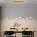 Modern Ceiling Pendant Light, with Remote Control Dimmable 3 Color Mode & Brightness Ceiling Lamp, Anti-Flicker Dining Light Fixture for Kitchen, Dining Room (Gold, 39IN) by CozyNest Decor