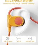 Kid Headphones for School, Air Conduction Open Ear Headphones, 3.5mm Jack Wired Cord, Ultra-Comfort, Ergonomic and Lightweight Design Perfect for School and Outdoor Activities-Orange,Purple, by TinyTreasures Baby Boutique