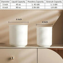 Food Storage Containers with Airtight Lids: Ceramic Canister Sets for Kitchen Countertop - Porcelain Jar for Coffee Tea Flour Sugar Rice Cookies Candy - White (42+75 oz) by CozyNest Decor