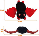 SUNLIN Interactive Halloween Bat Cute Soft Plush Toy Gift for Adults & Kids 3+, Touch & Sound Activated Prank with Sound & Glowing Eyes, Scary Party Supplies Home Decor by TinyTreasures Baby Boutique