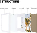 Vittanly 9x12 Picture Frames Set of 9, Shatter Resistant Plexiglass, Display 6x8 Pictures with Mat or 9x12 without Mat, Photo Frames for Wall or Tabletop, Engineered Wood, White by CozyNest Decor