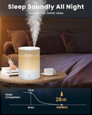 Esemoil Humidifiers for Bedroom, for Large Room, 2.5L Top Fill Cool Mist Humidifiers for Baby, Plants, Smart WiFi Air Humidifier with Diffuser and Nightlight, 28dB, 24H Long Runtime, Work with Alexa by TinyTreasures Baby Boutique