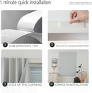 self Adhesive Curtains Portable Blackout Curtain Simple and Easy to Install Bedroom Window Thermal Lnsulated Kitchen Room Darkening Black Small Drapes, 59" W X 59" L, White, 1 Panel by TinyTreasures Baby Boutique