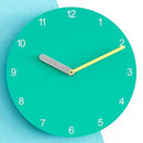 Stephanie Imports Modern Minimalist Teal & Yellow Wall Clock by CozyNest Decor