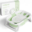 Collapsible Baby Bathtub,Baby Bath Tub with Soft Cushion & Thermometer,Baby Bathtub Newborn to Toddler 0-36 Months,Portable Travel Baby Tub by TinyTreasures Baby Boutique