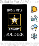 US Army Army Soldier Garden Flag Set Wall Holder Armed Forces Rangers United State American Military Veteran Retire Official House Decoration Banner Small Yard Lawn Proch, 13 x 18.5 inch, Made In USA by GreenHaven Gardens