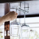 TrueCraftware- 10-Inch Wine Glass Rack Chrome Finish Set of 2- Stemware Rack Wire Hanging Rack Under Cabinet Wine Glass Rack Stemware Holder Glass Storage Hanger Organizer for Kitchen and Bar by CozyNest Decor