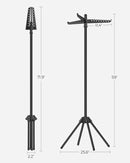 SONGMICS Clothes Drying Rack, 59-Inch Folding Laundry Drying Rack with 3 Rotatable Arms for Hangers, 4 Legs, Stainless Steel, for 27 Pieces of Clothes, Black ULLR510B01 by TinyTreasures Baby Boutique
