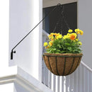 MIXXIDEA Heavy Duty Extended Reach Wall Mounted Deck Hook Wall Pole, Wall Bracket Direction and Length Adjustable Plant Bracket for Bird Feeders, Planters, Suet Baskets, Lanterns, Wind Chimes,Black by GreenHaven Gardens