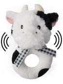 Bearington Collection Lil' Gilly 5.5 in Cow Baby Rattle - Baby - Plush Rattles Gift for Newborn by TinyTreasures Baby Boutique