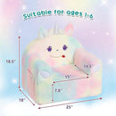 ALIMORDEN Animal Series Kid's Chair, Ultra-Soft Comfy Foam Filled Toddler Sofa Chair, Cute Animal-Shaped Design Toddler Couch, Lightweight Birthday for Baby Boys & Girls (Unicorn) by CozyNest Decor