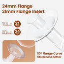 NCVI 8128 Electric Double Breast Pump Breastfeeding with 4 Modes 9 Levels, Rechargeable Pump Machine Strong Suction for Bigger Breast with 21/24mm Flanges Parts, Anti-Backflow Non-Spill and Low Noise by TinyTreasures Baby Boutique