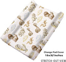 Personalized Baby Crib Bedding Set, 5-Piece Cute Dinosaur Baby Crib Sets with Custom Name, Toddler Double Layer Blanket Fitted Sheets Changing Pad Cover Rug Wall Art Set, Charming Nursery Decor by TinyTreasures Baby Boutique