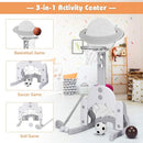 Costzon Kids Basketball Hoop, Toddler Sports Activity Center with 5 Adjustable Height Levels, Basketball Soccer Golf Game Set, Indoor Outdoor Basketball Hoop Set Best Gift for Baby Infant by TinyTreasures Baby Boutique