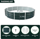 Galvanized Raised Garden Beds for Gardening - 4x4x1ft Round Metal Planter Boxes Above Ground Outdoor for Vegetables,Flowers,Herbs, Garden Container Green by GreenHaven Gardens
