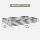 Domi Galvanized Raised Garden Bed, 8x4x1Ft Thickening Metal Planter Box for Vegetables Bottomless for Backyard Outdoor, 1" Deep w/ 228 Gallon Capacity - Silvery by GreenHaven Gardens