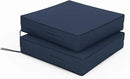 Patio Chair Cushions 24 X 24 X 5 Inch Waterproof Outdoor Seat Cushions for Patio Furniture, Outdoor Sofa Couch Pads with Ties & Handle, Set of 2, Navy Blue by GreenHaven Gardens