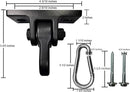 Heavy Duty Black Swing Hangers Screws Bolts Included Over 5000 lb Capacity Playground Porch Yoga Seat Trapeze Wooden Sets Indoor Outdoor (4 Pack) by GreenHaven Gardens