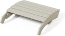 WestinTrends Dylan Outdoor Patio HDPE Adirondack Ottoman Footrest, Sand by CozyNest Decor