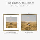 Homeforia 16x16 Picture Bronze Frame, High End Metal 16 x 16 Square Poster Frame with Mat 12 x 12 Photo, 16x16 Brass Frame Matted to 12x12 Print, 16by16 Thin Frames, Tempered Glass, Wall Kit, Set of 1 by CozyNest Decor