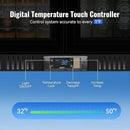 Tylza Back Bar Cooler With 2 Glass Doors, 200L Under Counter Back Bar Refrigerator with LED Lighting, Safety Locks, Counter Height Bar Beverage Cooler for Beer, Soda Drinks, Wine, Black by CozyNest Decor