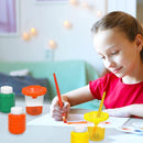 Kids Painting Set, Washable Paint for Kids with Paint Cups, Toddler Paintbrushes, Non Toxic Washable Finger Paints 2 Ounce Each, Toddler Painting Supplies by TinyTreasures Baby Boutique