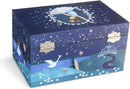 Jewelkeeper Girl's Ballerina Musical Jewelry Storage Box with Pullout Drawer, Glitter Design, Swan Lake Tune Blue by TinyTreasures Baby Boutique