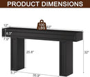Rresyet 63 Inch Long Console Table, Sofa Table Behind Sofa, Wooden Entryway Table, Farmhouse Entryway Table for Entry, Hallway, Living Room (Black) by CozyNest Decor