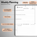 Undated Daily Planner – 3-Month A5 Productivity Organizer with Full Page Per Day, Hourly Schedule, Goal Setting, Habit Tracker, Weekly & Monthly Pages – Hardcover Time Management Notebook (Rose Gold) by TinyTreasures Baby Boutique