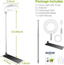 Grow Lights for Indoor Plants, Full Spectrum Halo Growing lamp with Detachable Base, Height Adjustable, 3 Colors, 10 Dimming, Automatic Timer, Plant Light for Small Plants Growing, 2 Pack by GreenHaven Gardens