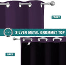 ChrisDowa 100% Blackout Curtains for Bedroom with Black Liner, 2 Thick Layers Total Blackout Thermal Insulated Grommet Window Curtains 2 Panels Set (Royal Purple, 52 x 84 Inch) by TinyTreasures Baby Boutique
