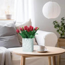 15pcs Artificial Tulips Flowers, Fake Tulips Real Touch, Faux Latex Bouquets, for Party Wedding Home Room Decoration (Rose Red) by CozyNest Decor