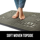 GORILLA GRIP 100% Waterproof All-Season WeatherMax Doormat, 47x35, US Designed Natural Rubber, Stain and Fade Resistant, Low Profile Indoor Outdoor Door Mats, Easy Clean Patio Mat, Stone Paws by CozyNest Decor