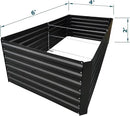 6x4x2FT Metal Raised Garden Bed Kit, Galvanized Outdoor Garden Bed Planter Box for Vegetables, Flowers, Herbs, Succulents and More, Black by CozyNest Decor