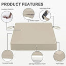 Favoyard Patio Chair Cushions 22 x 22 x 3 Inch Waterproof Outdoor Seat Cushions for Patio Furniture 3-Year Color Fastness Garden Sofa Couch Chair Pads with Handle & Adjustable Straps Set of 2, Beige
