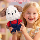 Crochet Animal Kit – 10in Adorable DOG, Amigurumi Crochet Kit For Intermediate Advanced Level, Kids Knitting Kit With Detailed Videos Tutorials, Yarn, Crochet Hook, Best Gift For Crochet Lovers(DOG) by TinyTreasures Baby Boutique