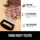 GORILLA GRIP BPA-Free Chicken Shredder Meat Claws, Sharp Stainless Steel Food Shredding Fork, Comfortable Handle, Easily Shred Pulled Pork, Taco Meats, Kitchen Smoker BBQ Tool, Dishwasher Safe, Black by GreenHaven Gardens