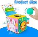 beetoy Sensory Busy Cube for Baby, Montessori Infant Toys with Textured Sensory Balls, Early Learning Travel Toys for Fine Motor Skills, Perfect Newborn Boy and Girl Gift by TinyTreasures Baby Boutique