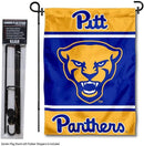 College Flags & Banners Co. Pittsburgh Panthers Garden Flag with Stand Holder by GreenHaven Gardens