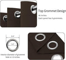 Easy-Going Blackout Curtains for Bedroom, Solid Thermal Insulated Grommet and Noise Reduction Window Drapes, Room Darkening Curtains for Living Room, 2 Panels(46x84 in, Dark Brown) by CozyNest Decor