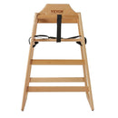 VEVOR Wooden High Chair for Babies & Toddlers, Double Solid Wood Feeding Chair, Eat & Grow Portable High Chair, Easy to Clean Baby Booster Seat, Compact Toddler Chair, Natural by TinyTreasures Baby Boutique