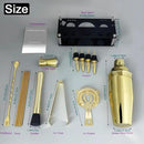 14-Piece Cocktail Shaker Set Bartender Kit with Black Stand, Bar Tool Set for Drink Mixing Bartending Kit Bar Sets Accessories: 750ml(25oz) Shaker, Jigger, Muddler, Cocktail Recipes (Gold) by CozyNest Decor