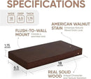 Homeforia Walnut 18 inch Floating Shelf, High End Solid Real Wood 18inch Floating Shelves for Wall Mounted, Dark Brown 18 inches Long Floating Shelves, Heavy Duty Bracket, 18 X 6.5 X 1.75 in, Set of 4 by CozyNest Decor