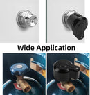 Door Knob Lockout Device Cover to Disable Doorknob/Faucet/Water Valve Hose Lock Door Handle Temporary Lock for Bedroom Door from Outside Handle Without Drilling (2, Black) by TinyTreasures Baby Boutique