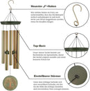 Wind Chimes for Outside,Outdoor Wind Chimes for Mother & Grandma - Large Garden Hanging Decor with Tree of Life Engraving, Perfect for Yard, Home, Christmas, Birthdays by CozyNest Decor