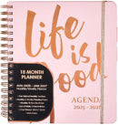Votum August 2025 to January 2027 Large Back to School Academic Planner- Daily, Weekly & Monthly Organizer with Pens, Stickers, Sticky Notes, and a Sturdy Cover - Life is Good by TinyTreasures Baby Boutique