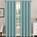 H.VERSAILTEX Blackout Window Treatment Curtains/Panels, Thermal Insulated Room Darkening Solid Grommet Drapes for Bedroom/Living Room Window (52 Inch by 108 Inch, Mineral Blue, Set of 2) by CozyNest Decor
