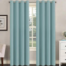 H.VERSAILTEX Premium Blackout Thermal Insulated Room Darkening Curtains for Bedroom/Living Room - Classic Grommet Top (2 Panels, Mineral Blue, 52 Inch by 96 Inch) by CozyNest Decor