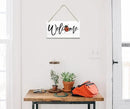 Welcome Decor Sign, Hanging Wood Sign Home Decorative, Printed Wood Wall Art Sign, Ladybug Welcome Sign, Door Sign, Front Door Wall Art Decor, Welcome Sign for Home Farmhouse Yard Garden 12 * 6inch by CozyNest Decor
