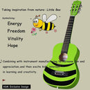 ADM Beginner Acoustic Classical Guitar Nylon Strings Wooden Guitar Bundle Kit for Kid Boy Girl Student Youth Guitarra Online Lessons with Starter Accessories (30 Inch, Geen) by TinyTreasures Baby Boutique